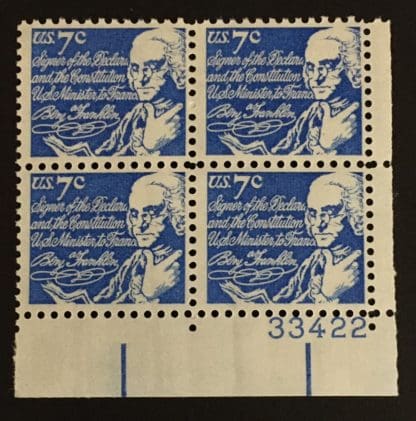 Scott # 1393D Plate Block