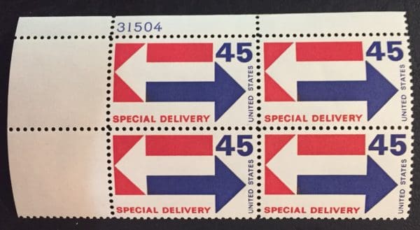 Scott # E22 Plate Block (MNH)