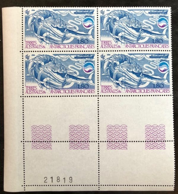 French Antarctic Territories Scott # 112 Plate Block