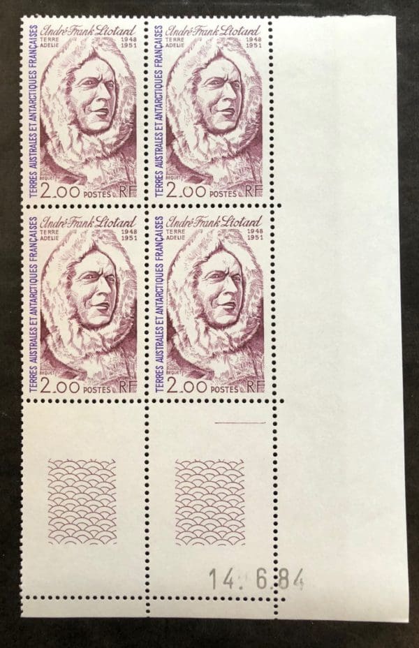 French Antarctic Territories Scott # 117 Plate Block