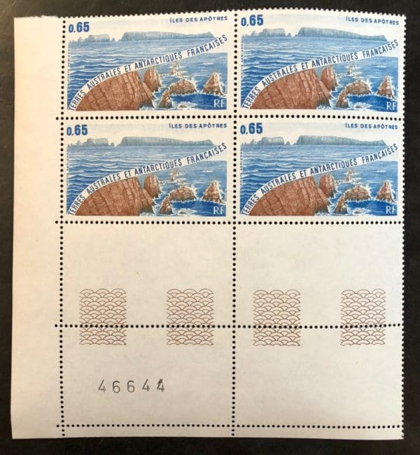 French Antarctic Territories Scott # C-72 Plate Block