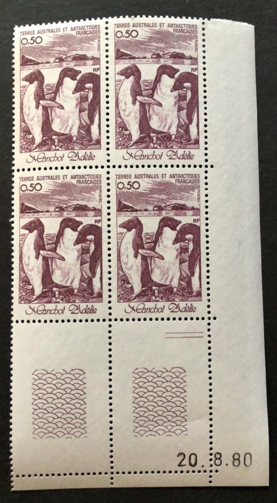 French Antarctic Territories Scott # 89 Plate Block