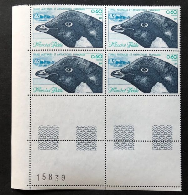 French Antarctic Territories Scott # 90 Plate Block