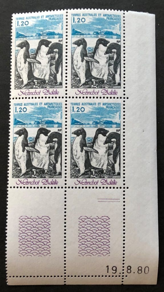 French Antarctic Territories Scott # 91 Plate Block