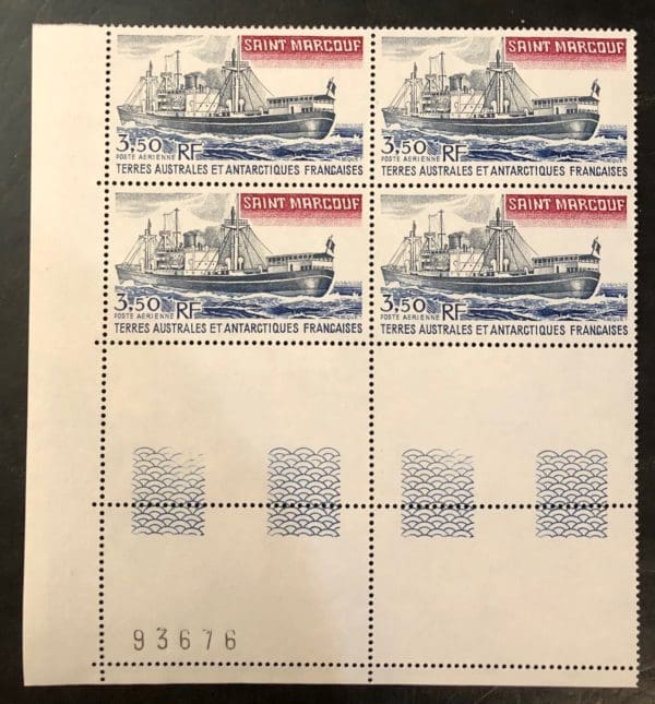 French Antarctic Territories Scott # C-62 Plate Block