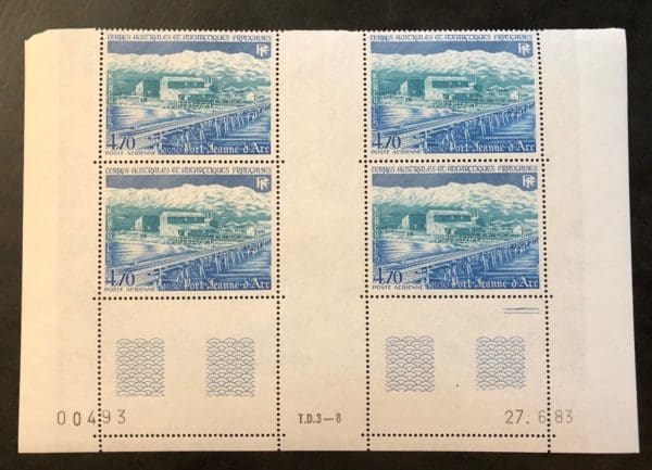 French Antarctic Territories Scott # C-79 Gutter Plate Block