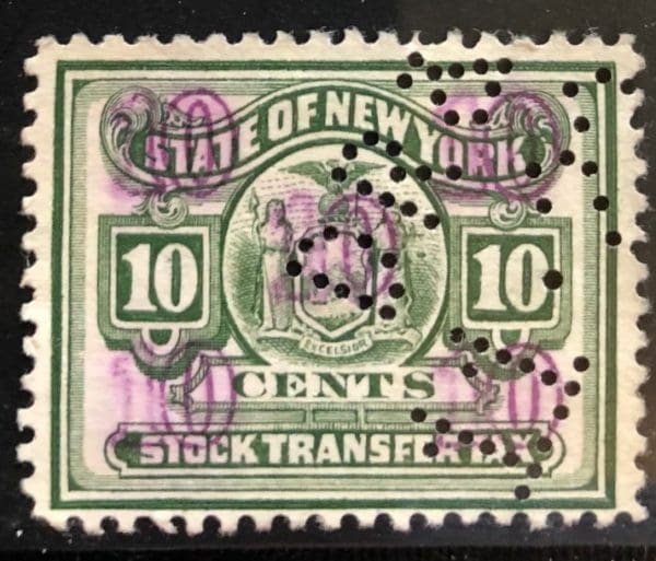 New York Stock Transfer $.10 Green