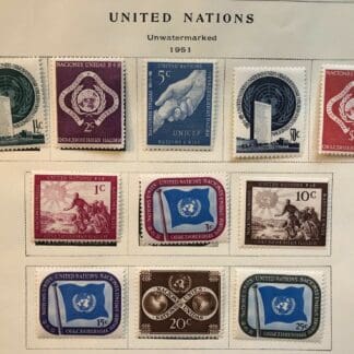 UN Scott # 1- 11 MLH