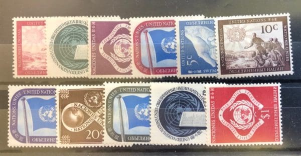 UN Scott # 1- 11 MNH