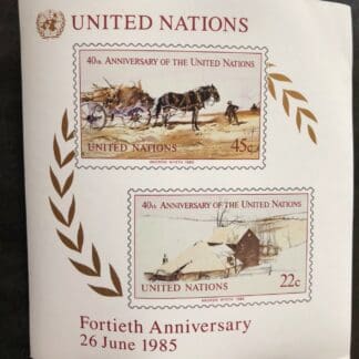 UN Scott # 449 Souvenir Sheet