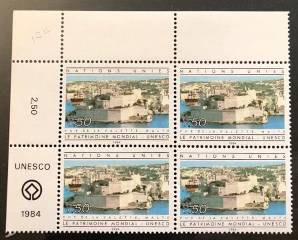 UN Geneva Scott # 124 Plate Block