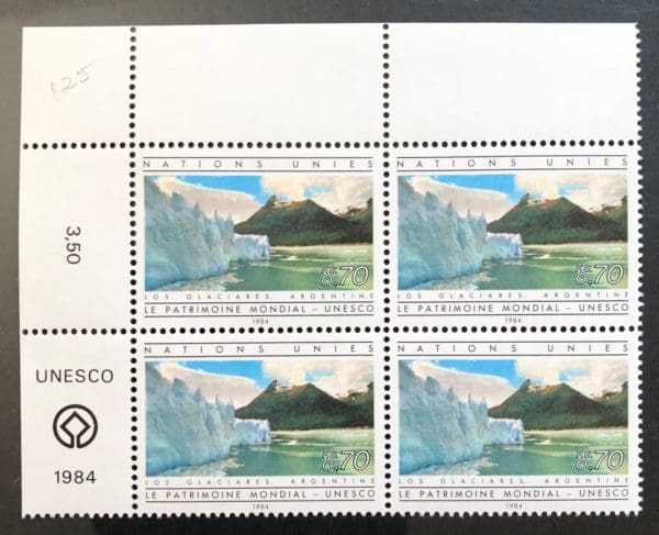 UN Geneva Scott # 125 Plate Block