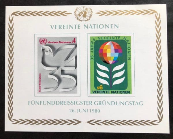 UN Geneva Scott # 95 Souvenir Sheet