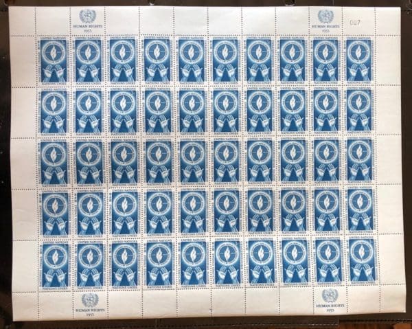 UN Scott # 21  MNH Sheet