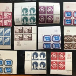 UN Scott # 1-11 Plate Block (Set)