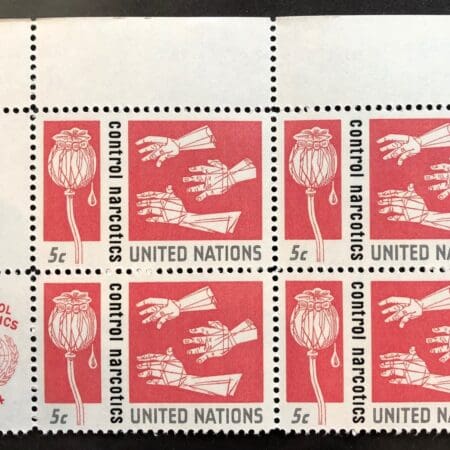 UN  Scott # 131 Plate Block