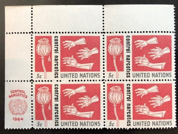 UN  Scott # 131 Plate Block
