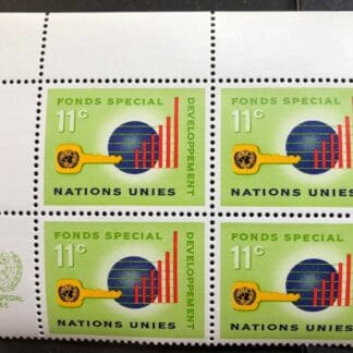 UN Scott # 138 Plate Block