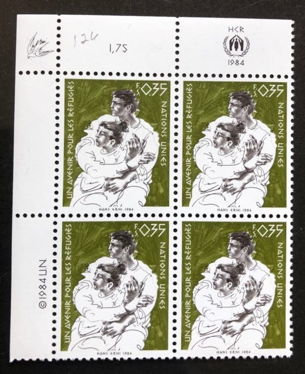 UN Geneva Scott # 126 Plate Block