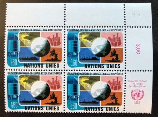 UN Geneva Scott # 46 Plate Block