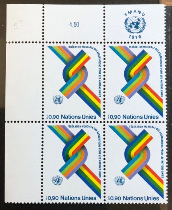 UN Geneva Scott # 57 Plate Block