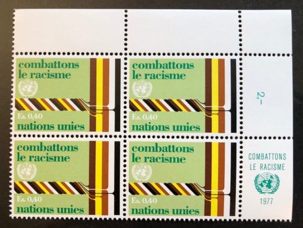 UN Geneva Scott # 69 Plate Block