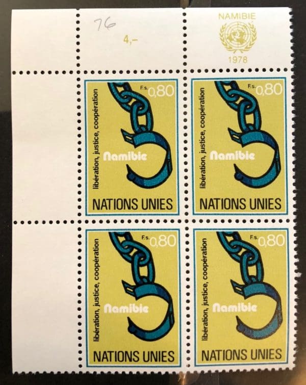 UN Geneva Scott # 76 Plate Block