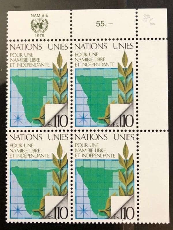 UN Geneva Scott # 86 Plate Block