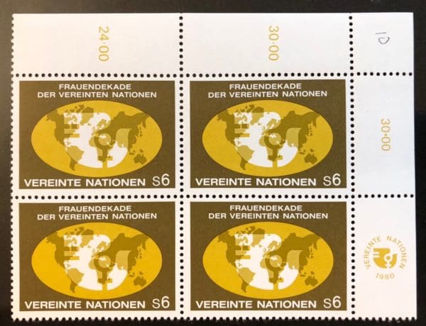 UN Vienna Scott # 10 Plate Block