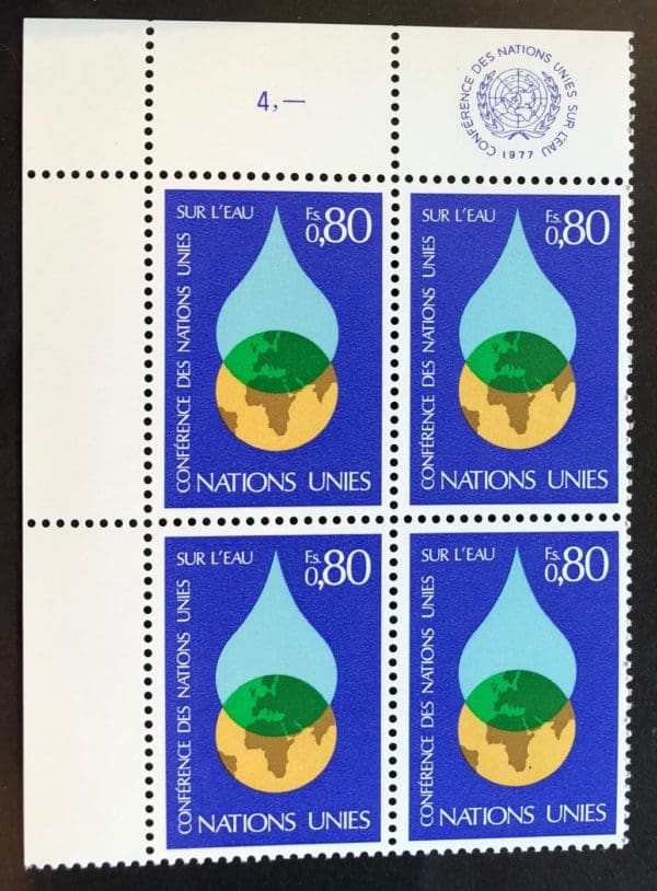 UN Geneva Scott # 65 Plate Block