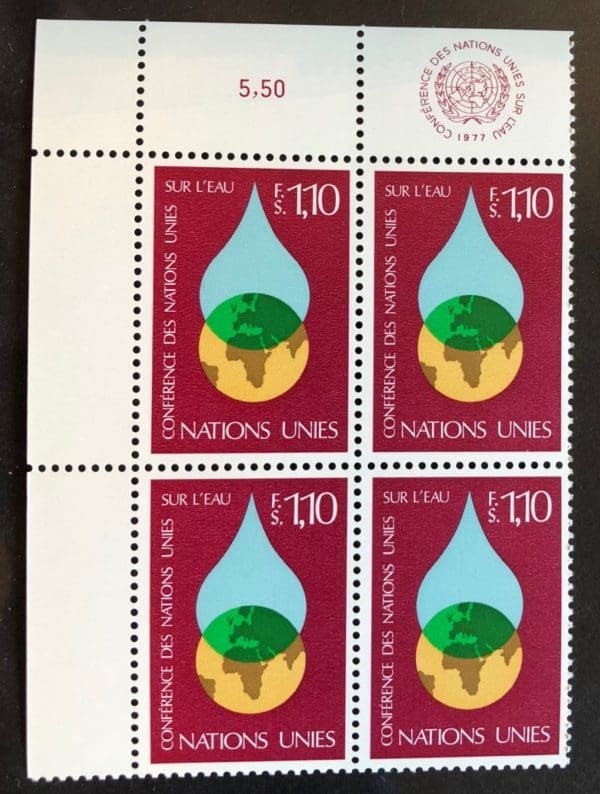 UN Geneva Scott # 66 Plate Block