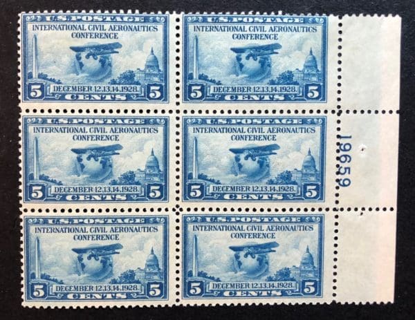 Scott # 650 Plate Block (MLH)