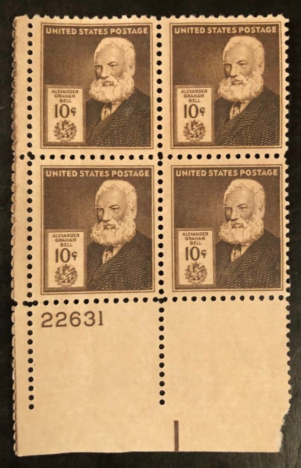 Scott # 893 Plate Block (Mint NO Gum)