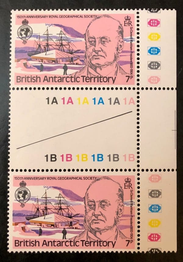 B.A.T Scott # 77 MNH Gutter Pairs (Inverted Watermark)