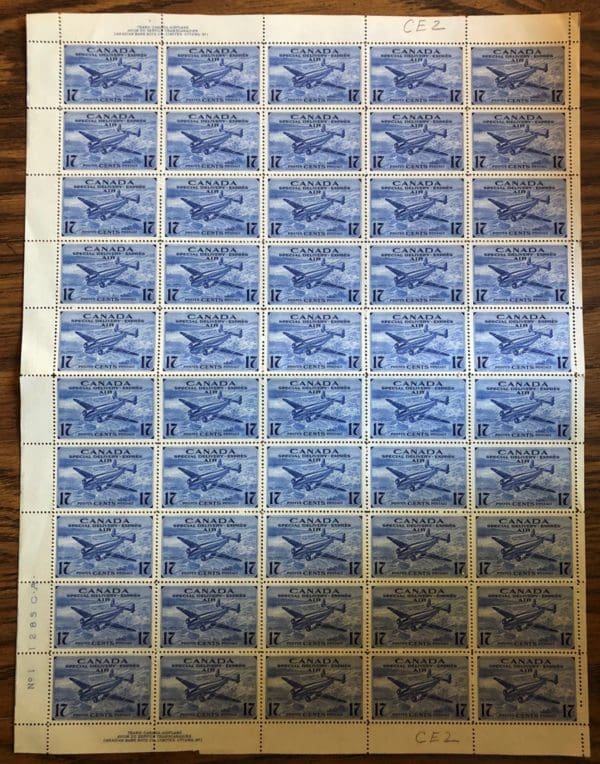 Canada Scott # CE-2 MNH Sheet