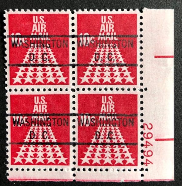 Scott # C-72 Pre-Cancel  Plate Block (MNH)