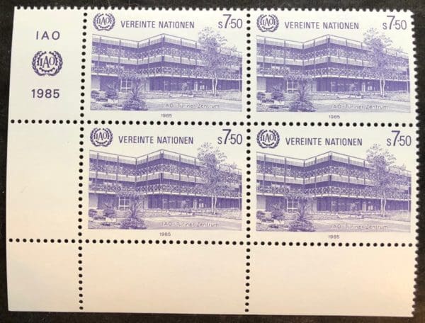 UN Vienna Scott # 48 Plate Block