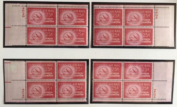 Scott # C-44 Matched Plate Block Set