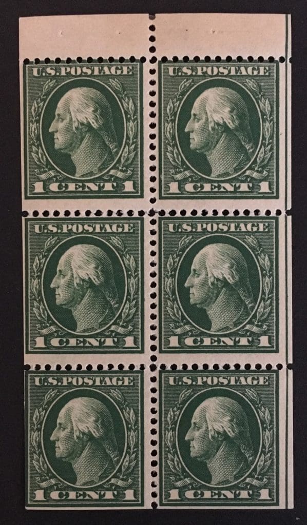 Scott # 405b Booklet Pane MNH