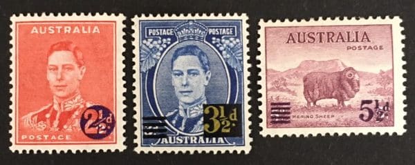 Australia Scott # 188-90 Mint Hinged