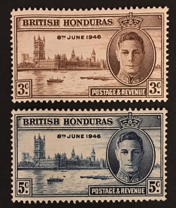 British Honduras Scott # 127-28 Mint Never Hinged