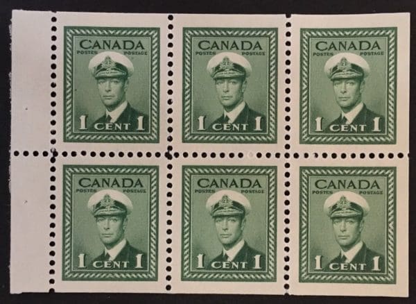 Canada Scott # 242b Mint NO GUM Booklet Pane