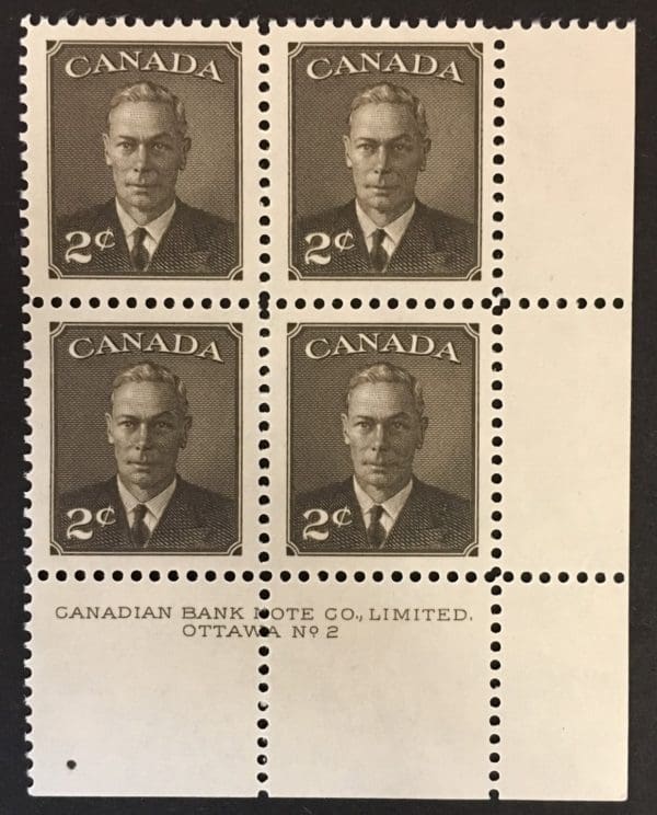 Canada Scott # 290 MNH Plate Block