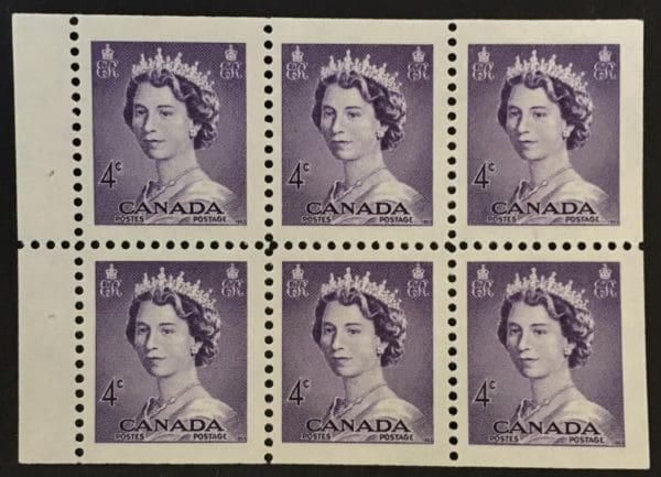 Canada Scott # 328b Mint NO GUM Booklet Pane