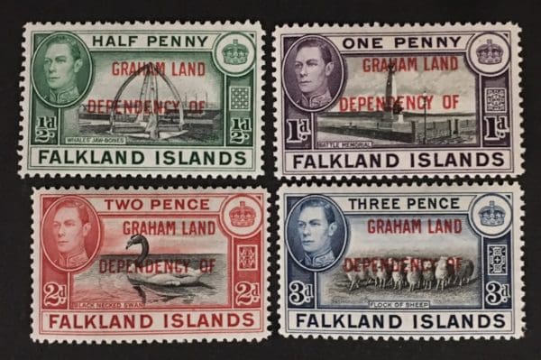 Falkland Islands Dependencies Scott # 2L1 2L4 Mint Hinged