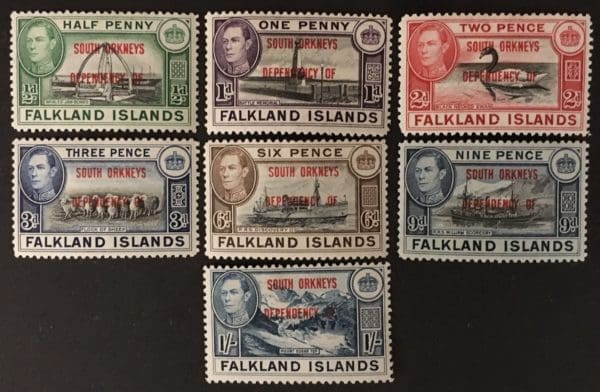 Falkland Islands Dependencies Scott # 4L1 4L8 Mint Hinged