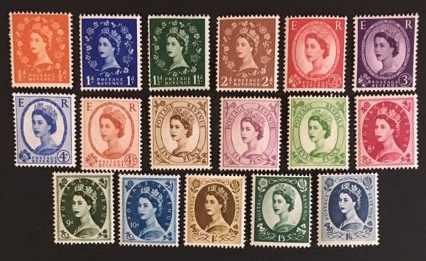 Great Britain Scott # 353-69 Mint Never Hinged