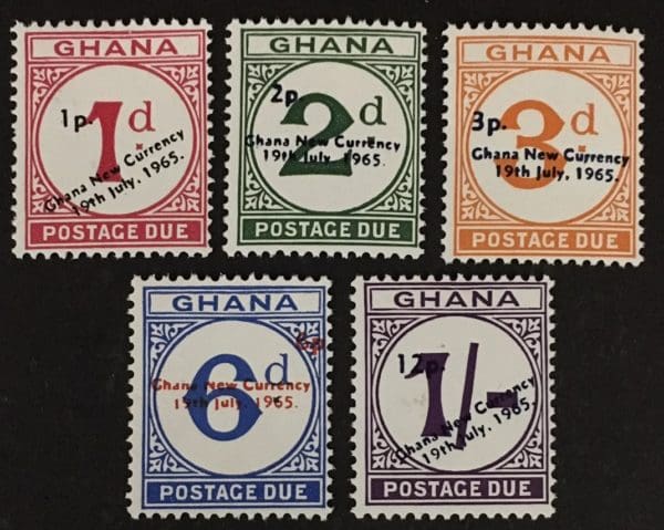 Ghana Scott # J11-J15 Mint  Never Hinged