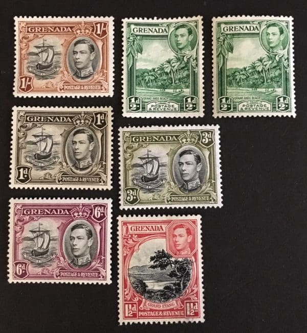 Grenada Scott # 132-34, 137-39, 132a MLH