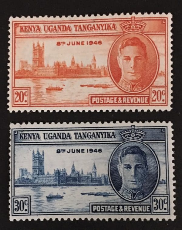 Kenya Uganda & Tanganyika Scott # 90-91 MNH